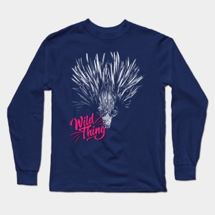 Echidna   |   Hand Drawn Illustration   |   With Lettering Long Sleeve T-Shirt